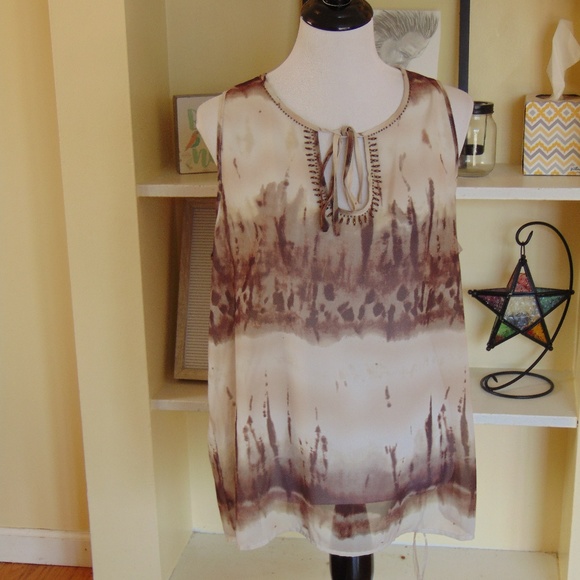 Violet & Claire Tops - *337 NWOT Violet & Claire Sheer Beaded Blouse